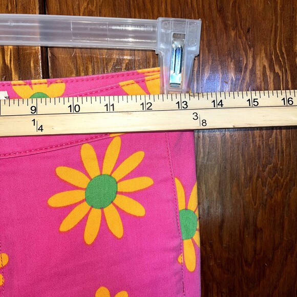 We the Free Flare Jeans Pink Floral Retro Festival Concert Denim Flower 25 - Picture 6 of 12